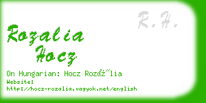rozalia hocz business card